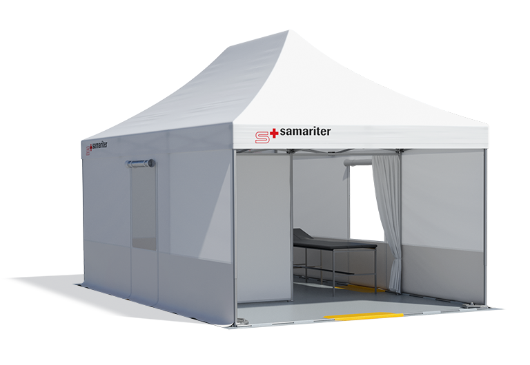 A Pro-Tent 5000 Rescue is used by the Samaritans in an emergency.