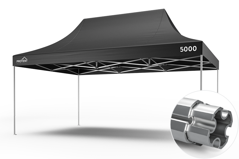 Un gazebo Pro-Tent 5000 prodotto in materiali hightech.