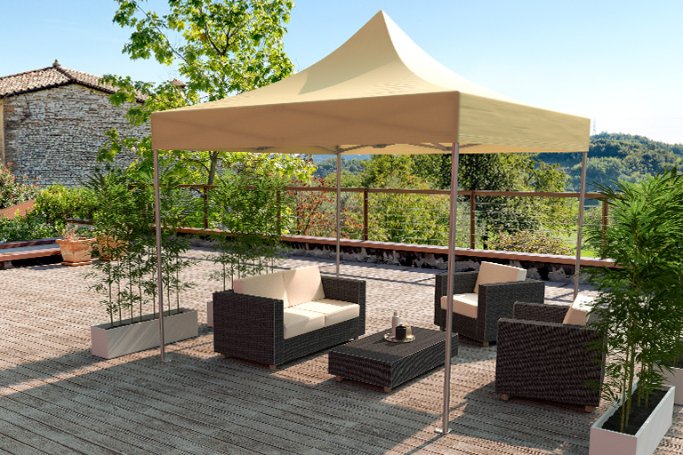 Pro-Tent folding tents as exclusive garden pavilions