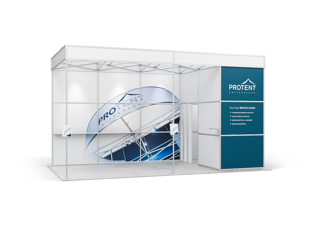 Stand construction system – Module Type K: Corner stand 18.0 m²