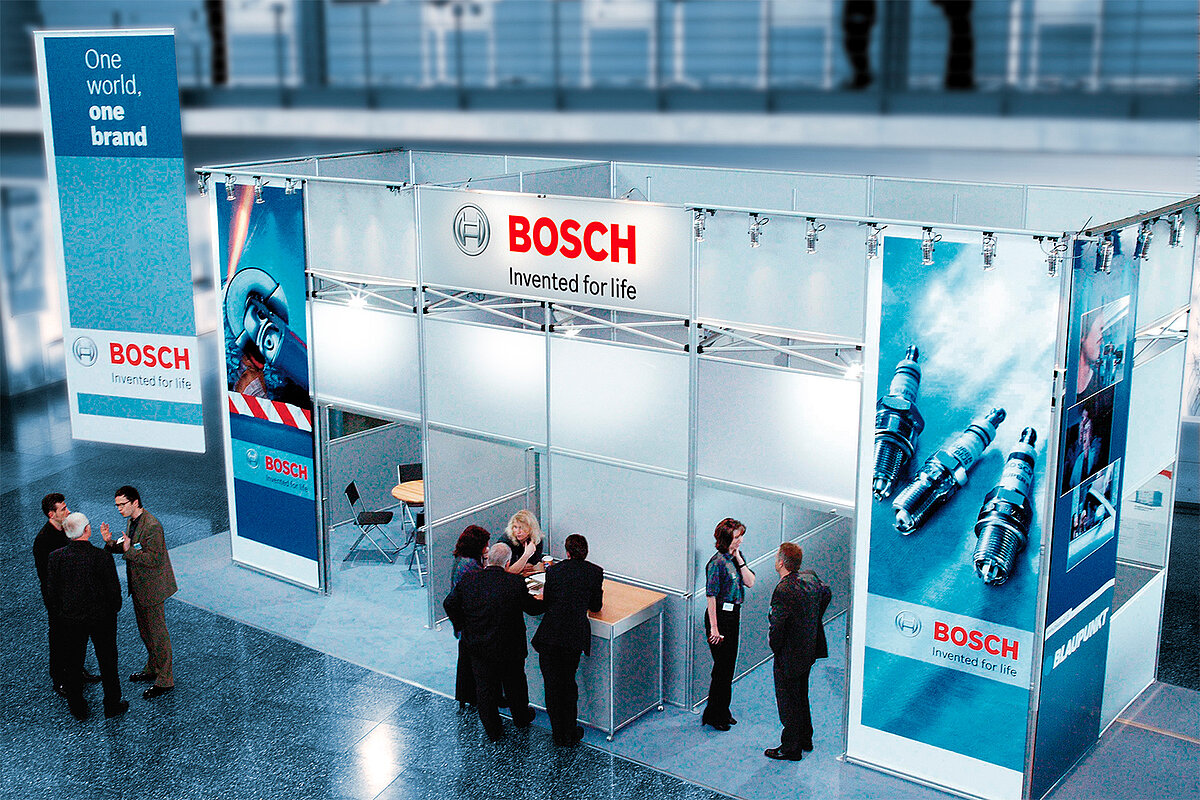 Lo stand espositivo stampato individualmente: Bosch si affida a Pro-Tent