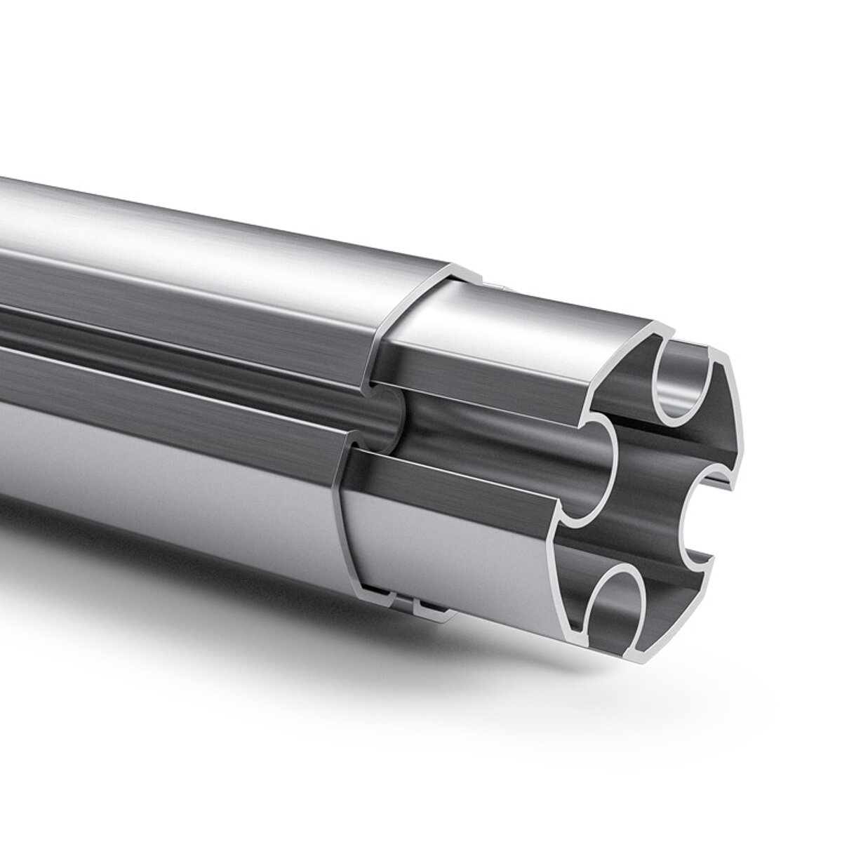 A close-up of the patented Omega profile.