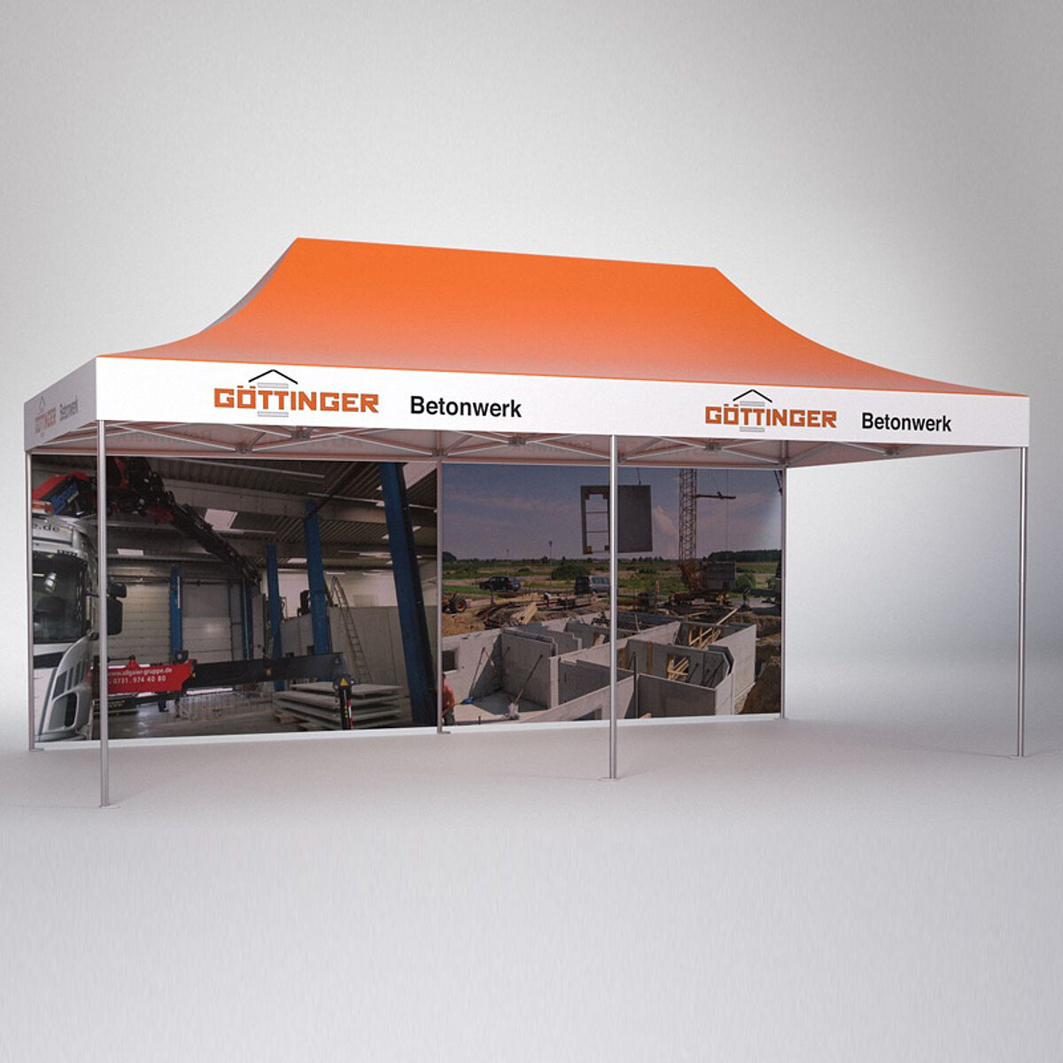 An event tent from Pro-Tent being used by the Göttingen concrete factory for events. 