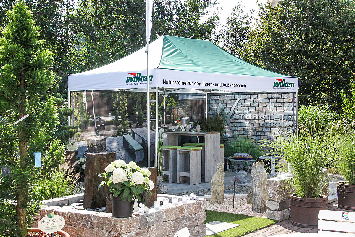 Profi-Faltpavillon mit Werbedruck