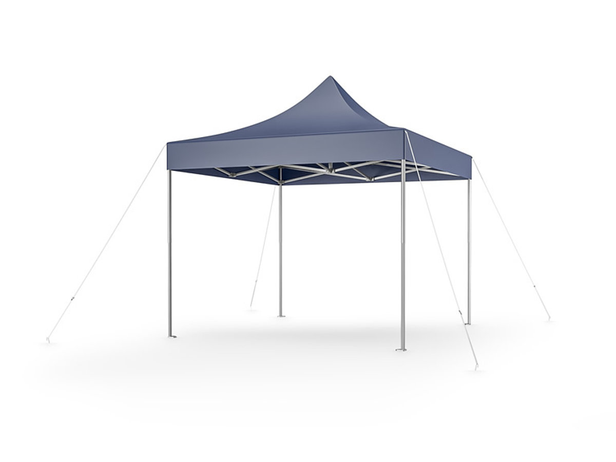 A graphic representation of a correctly tensioned folding tent.