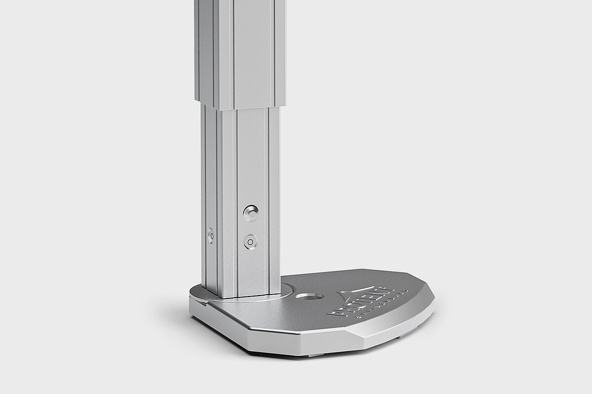 A stand made of high-quality aluminium