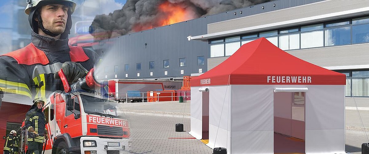 Une tente pliante pour la gestion des opérations