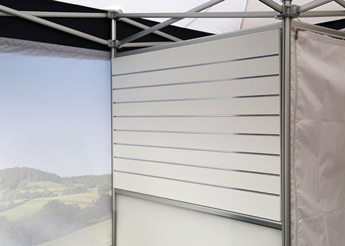 Innovative accessories for folding tents and exhibition stands