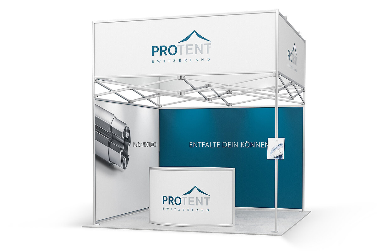 Stand construction system – module type B: corner stand 9.0 m²