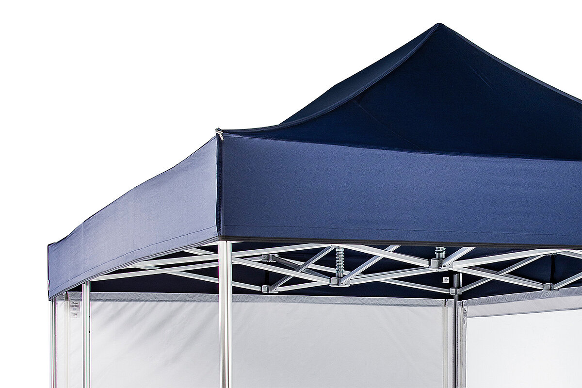Zeltdach aus reissfestem und reibbeständigem Polyester-Gewebe