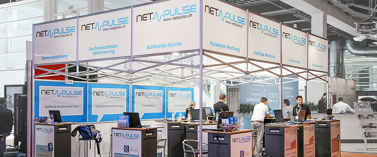 Exhibition stand with counters: Netpuls