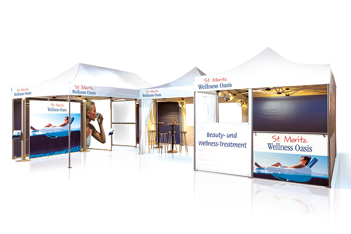 Modular flexibility: Modular folding tent principle