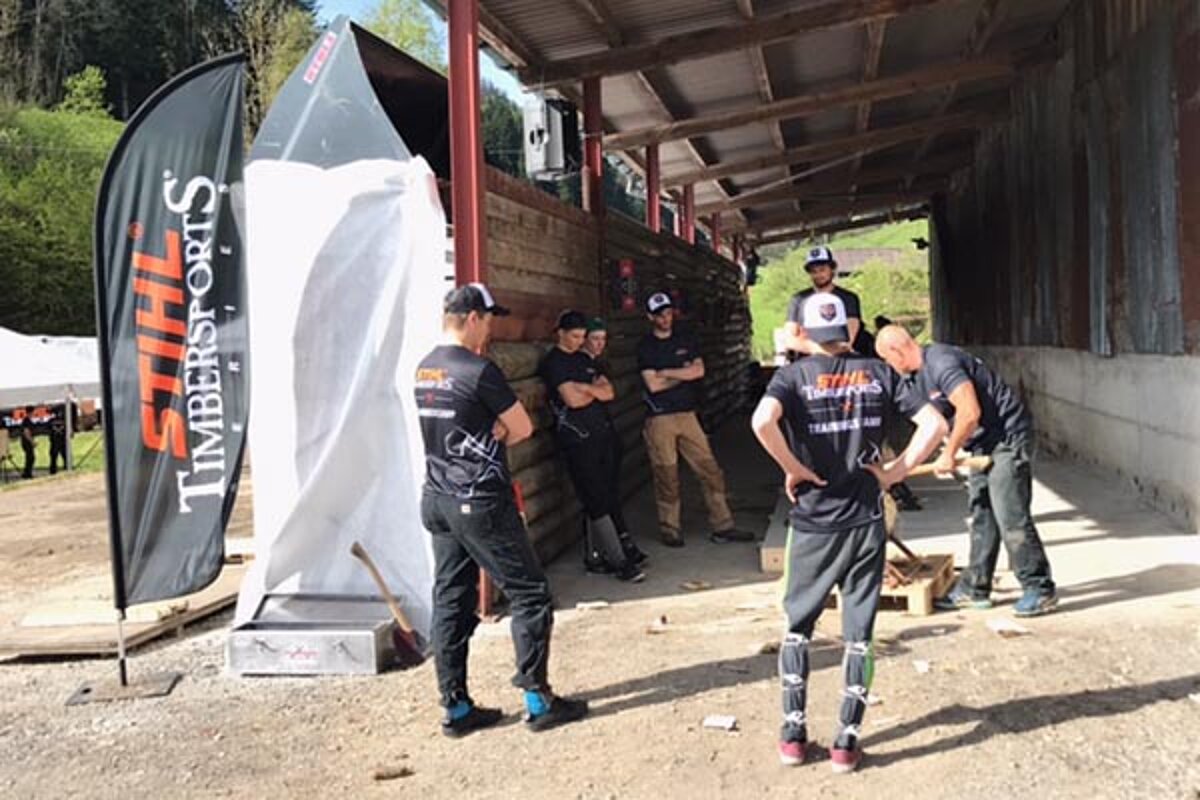 Participants of the Timbersports Training Camp